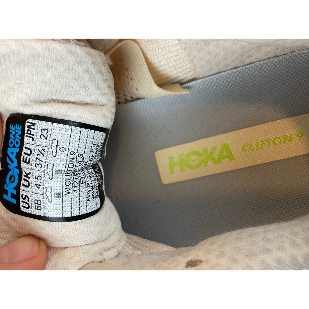 Hoka One One Clifton 9 Women's Size 6, Pink/Cream - Picture 7 of 8